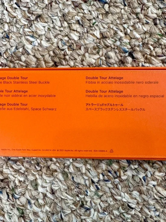 Hermes Double Tour Leather Band 40mm for Apple Watch + Box Authentic - Picture 9 of 9